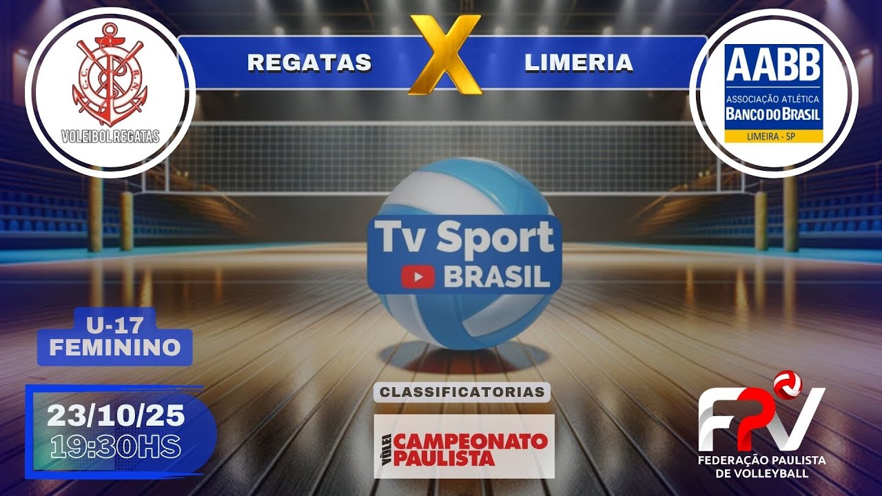 VOLEI REGATAS x AABB LIMERIA - U-17 FEMININO - QUARTAS  - CAMPEONATO PAULISTA - FPV - 23/10/25