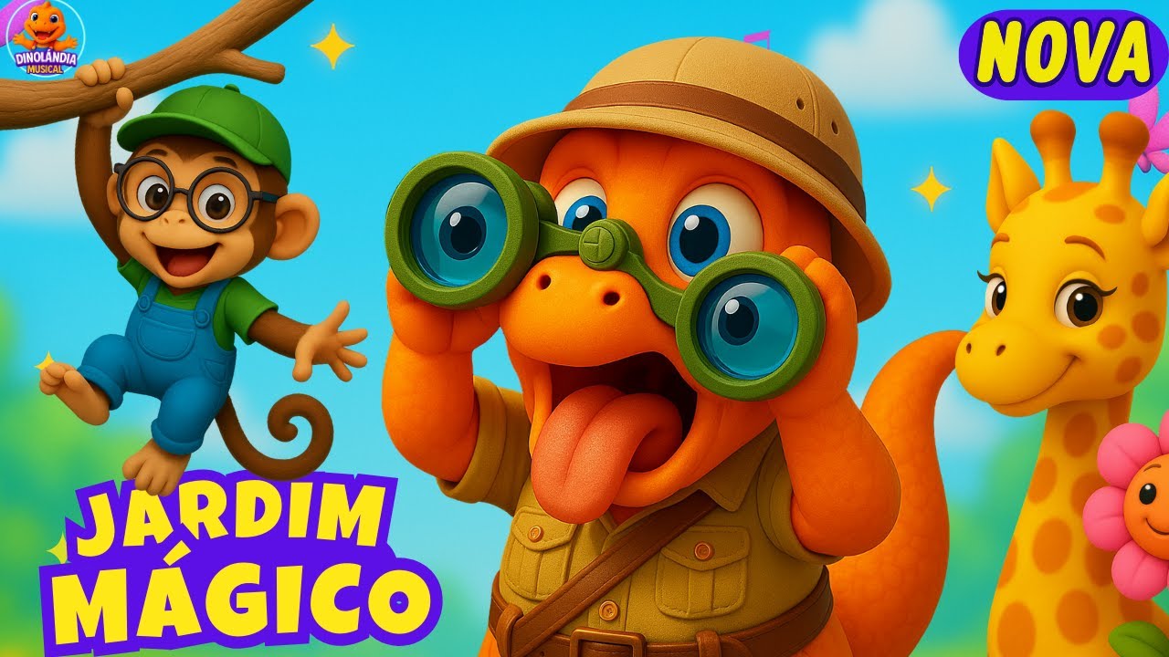 🌟 AO VIVO: Dino no Jardim Mágico 🦖🎶 +1H de Música Infantil