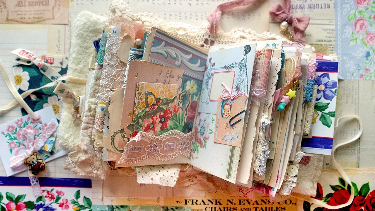 Kimberly's Diary - an eclectic floral / children's junk journal