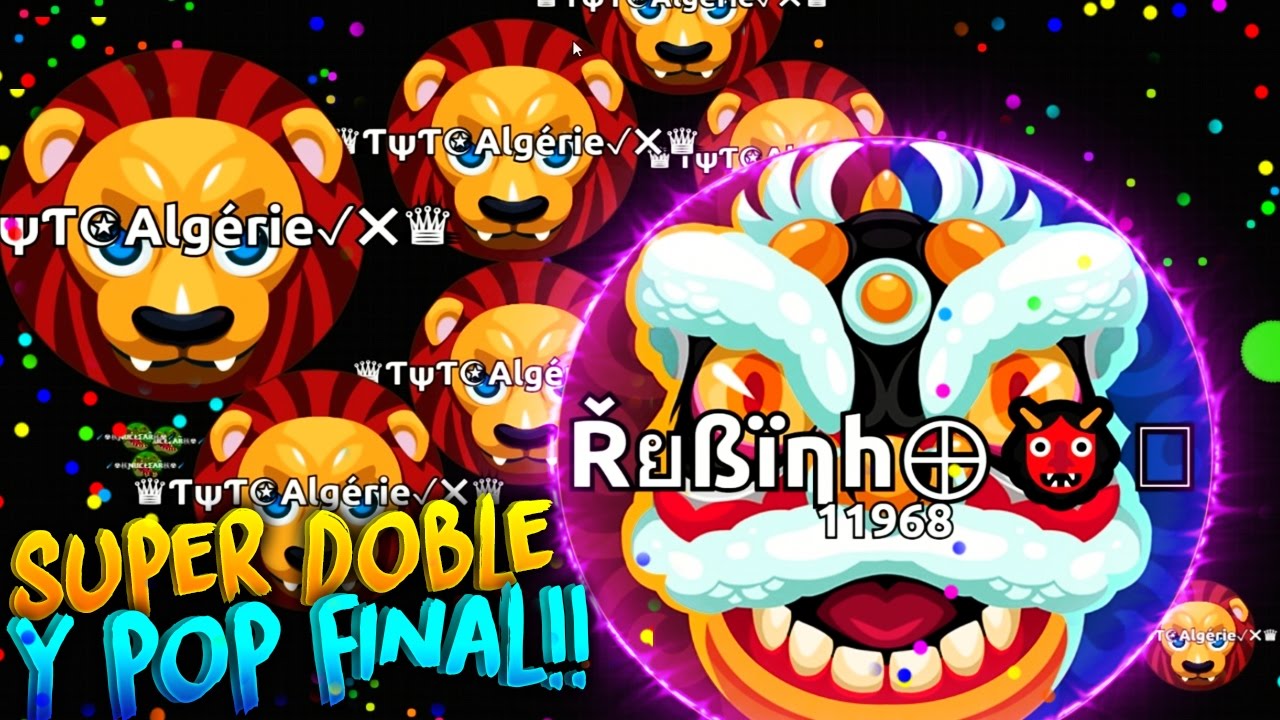 SUPER DOBLE & POPSPLIT PARA REMATAR!! | Agar.io | Rubinho vlc
