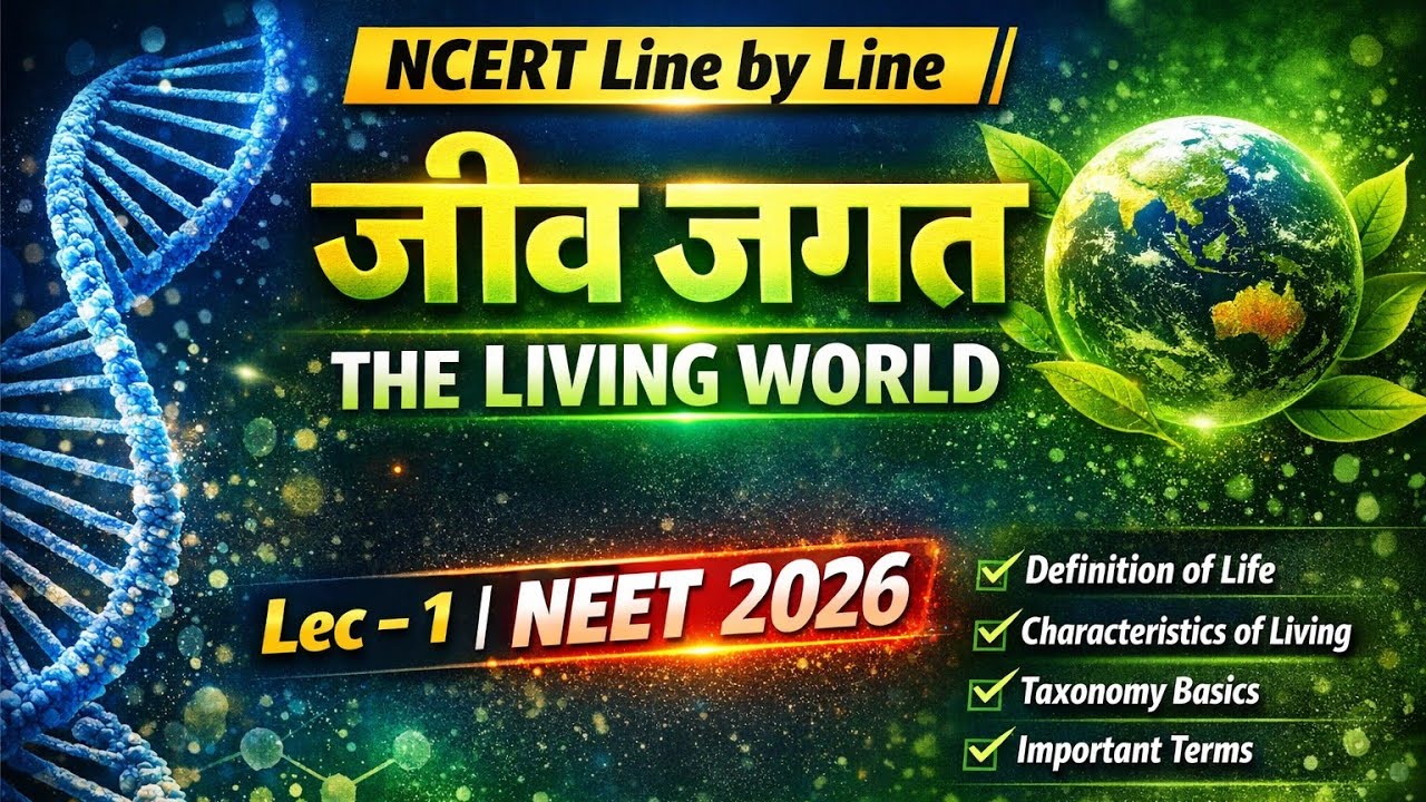 जीव जगत | The Living World | NCERT Line by Line 💯 | Lec-1 | NEET 2026 | Biology हिन्दी |