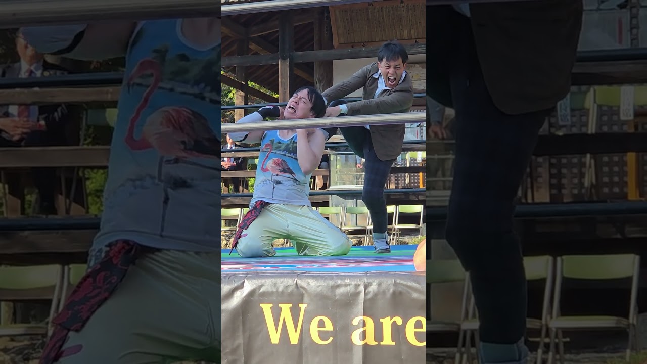 奈良国宝奉納プロレスHASEGAWA 対 佐野直 対 旭志織