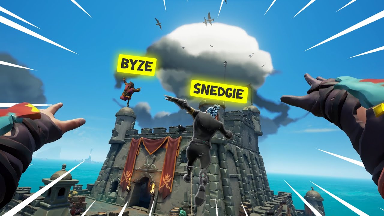 Парни ищут добычу в игре Sea of ​​Thieves.