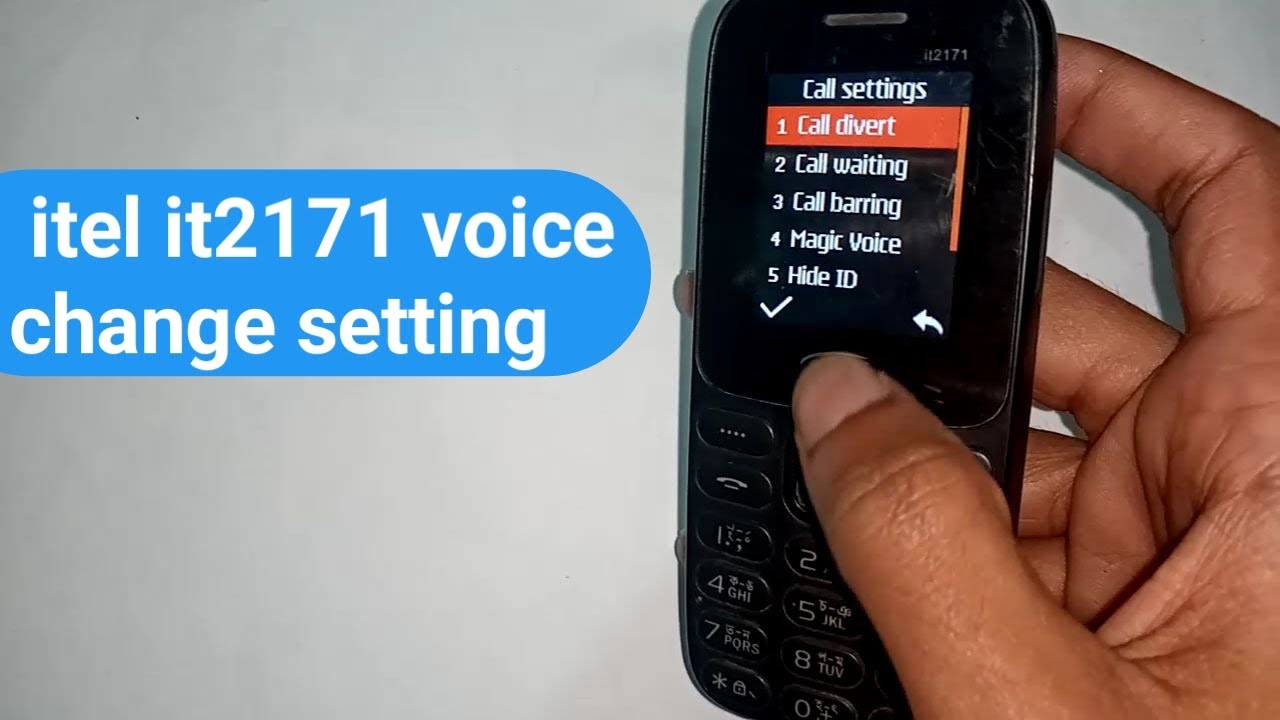 itel it2171 voice change settings