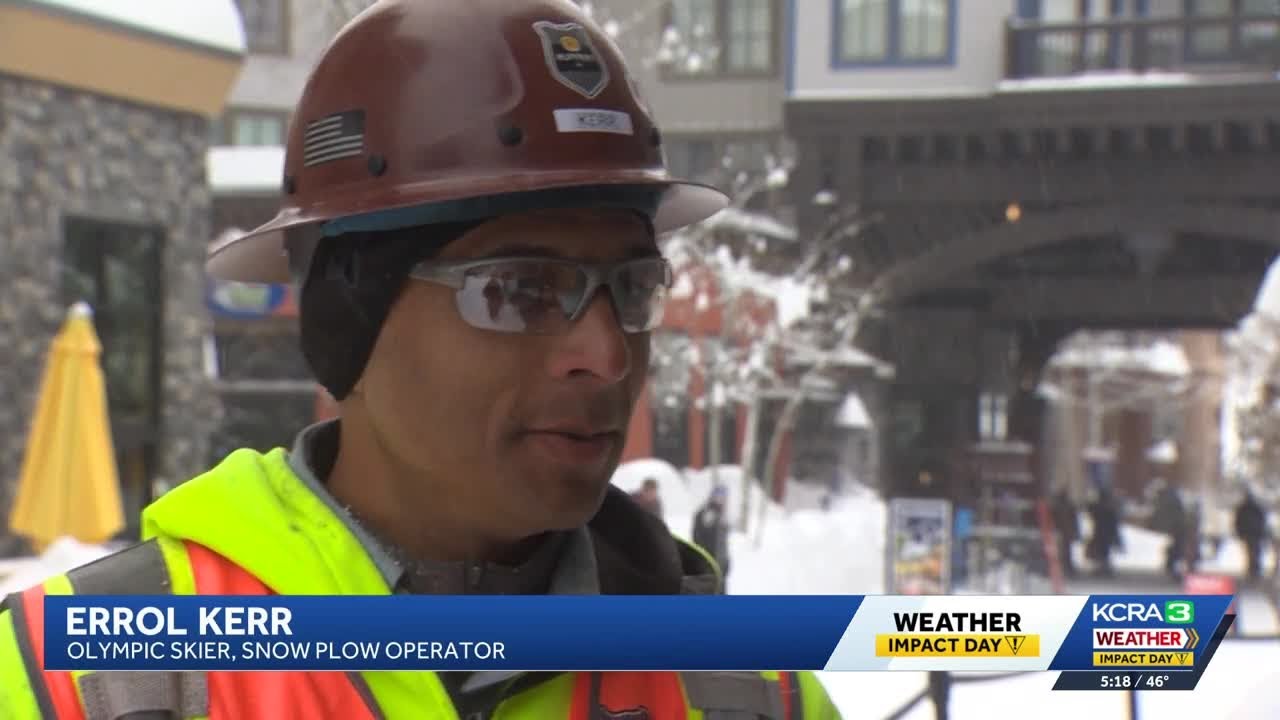 Palisades Tahoe crew member on snow removal is an Olympian