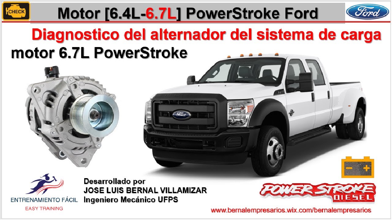 26-[Motor 6.7L Common Rail] Diagnóstico del alternador (sistema de carga) de motor PowerStroke