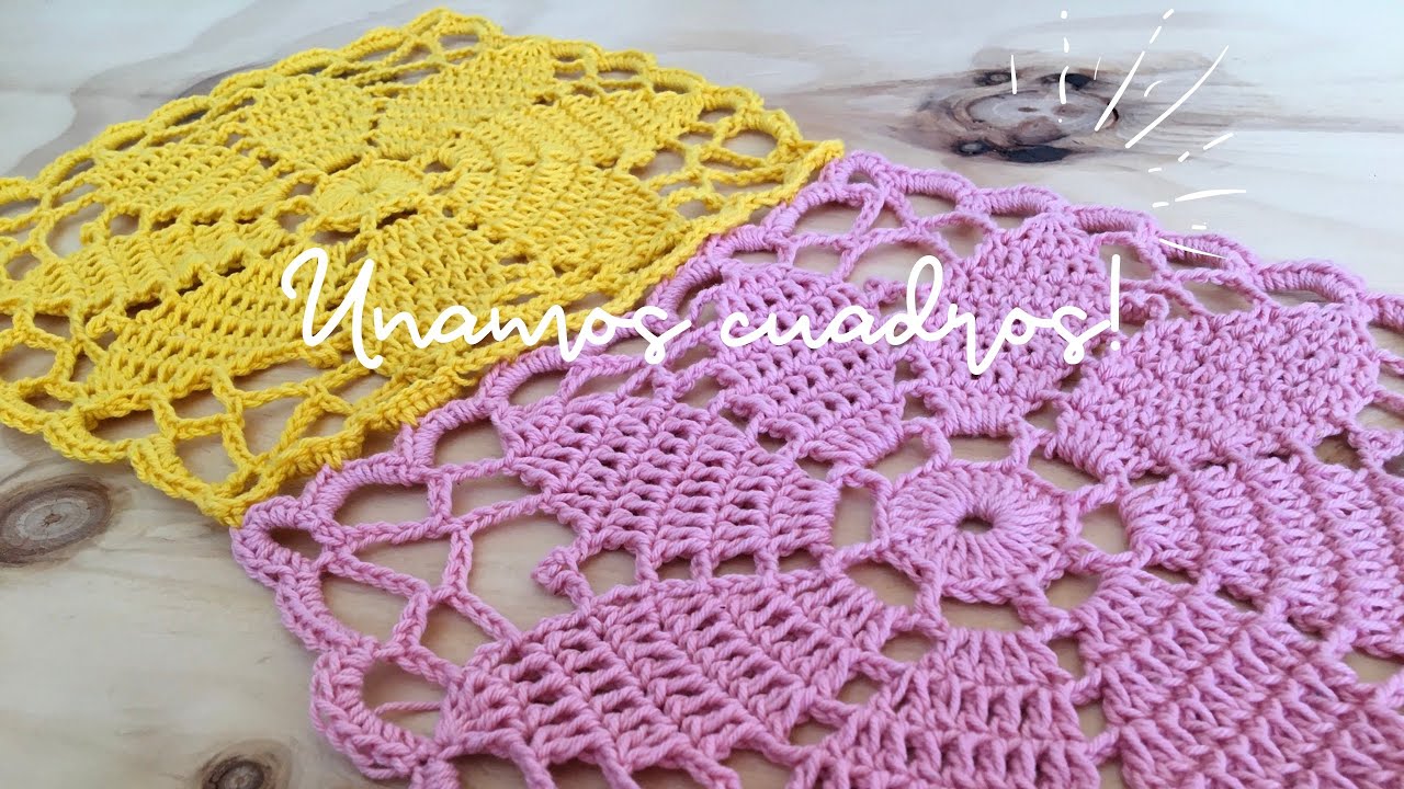 Camino de mesa a crochet, cómo unir cuadro tejido a crochet paso a paso tutorial