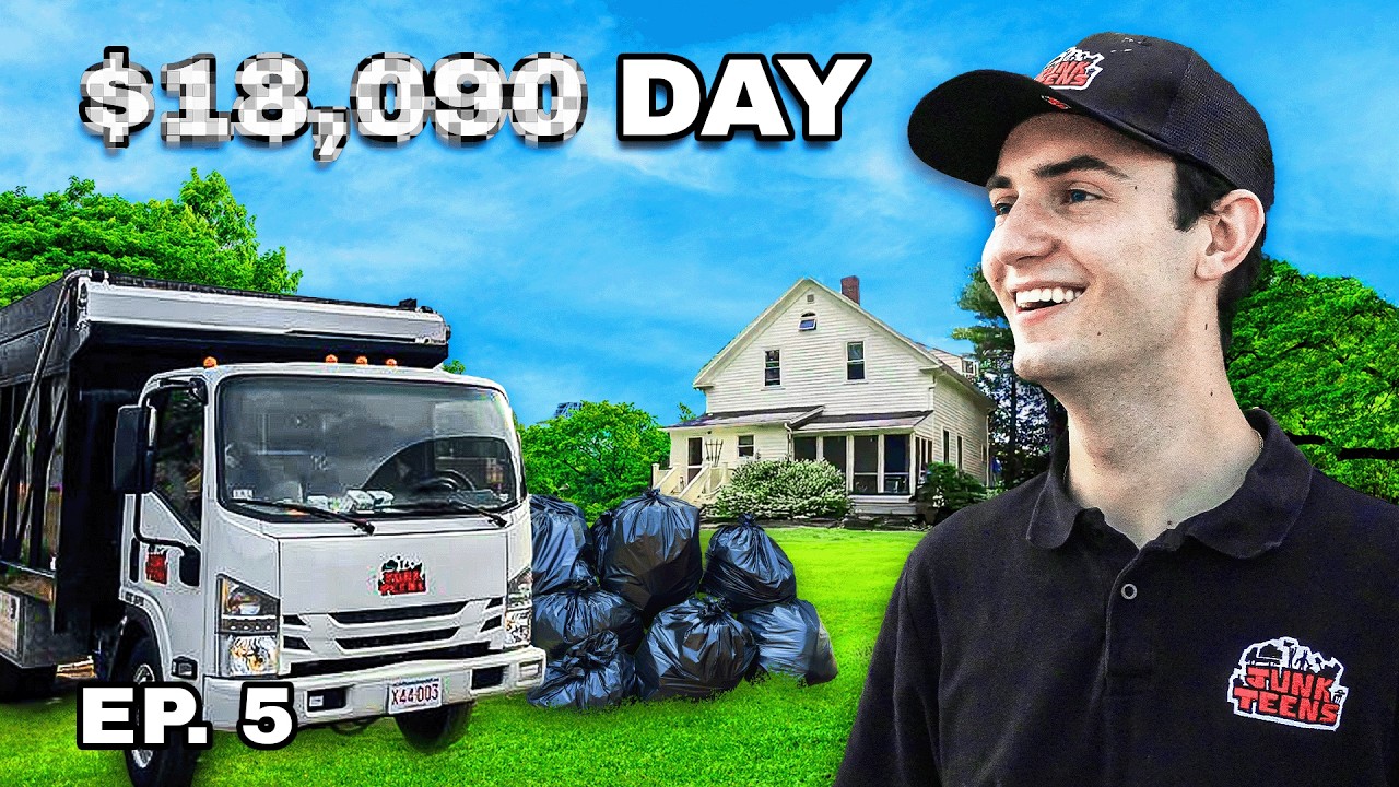 $2,000,000 Junk Removal Business Owned by TEENS | Day in The Life