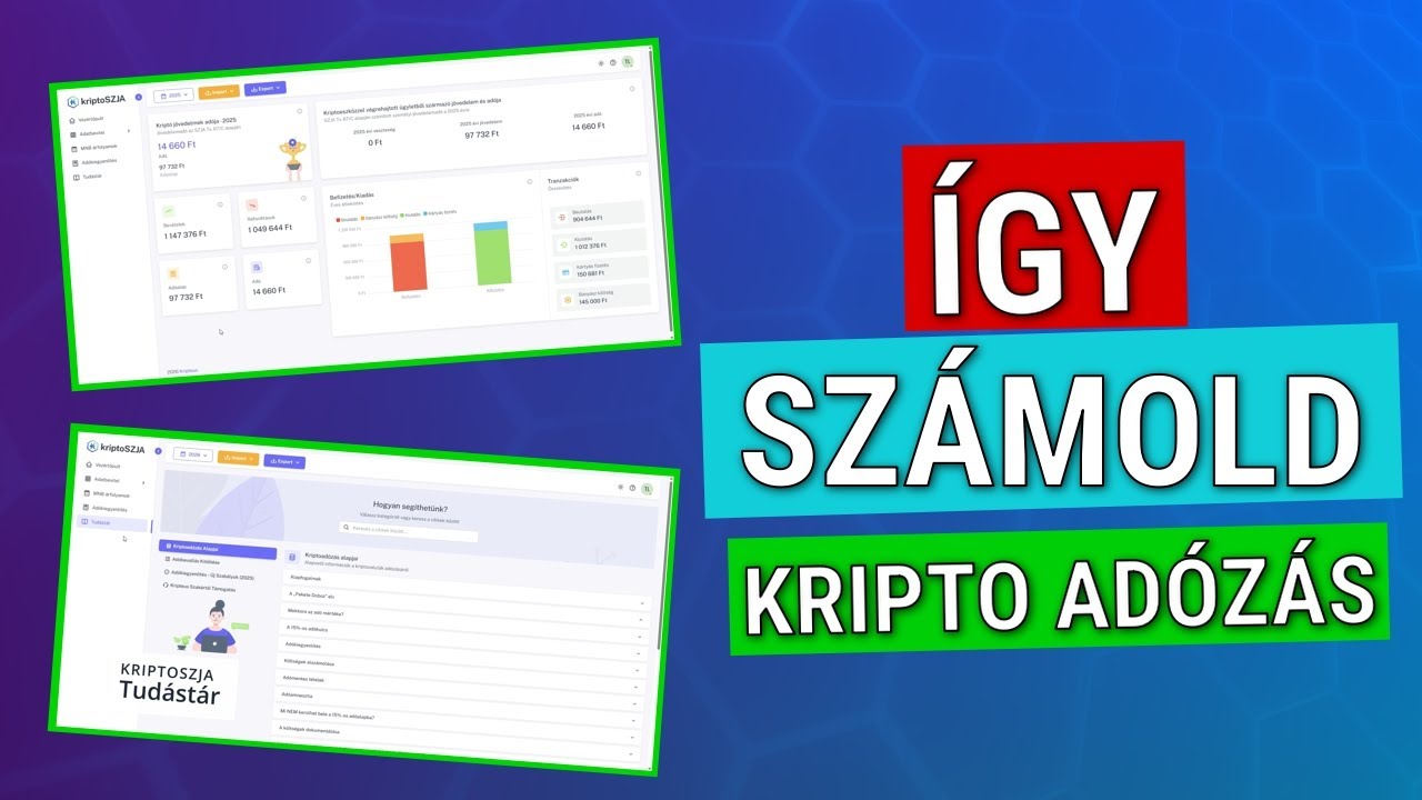 Kripto adózás egyszerűen – kriptoszja.hu útmutató