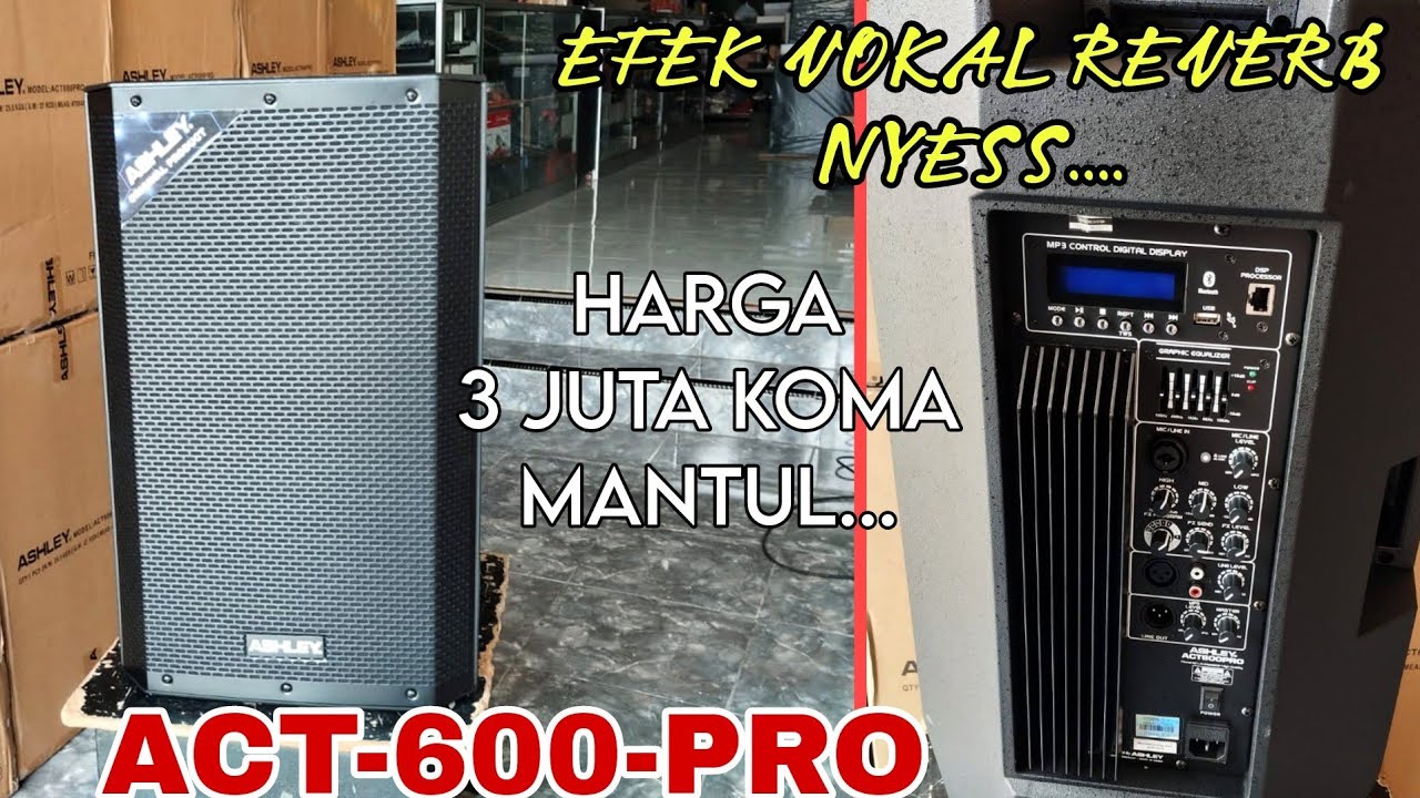 SPEAKER AKTIF ASHLEY ACT 600 PRO // EFEK VOKAL NYESSS....MANTUL