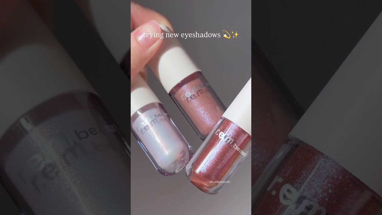 rem beauty new liquid eyeshadows in labcoat, fembot and siren ✨ my rem discount code SLAVIANAGLOW15