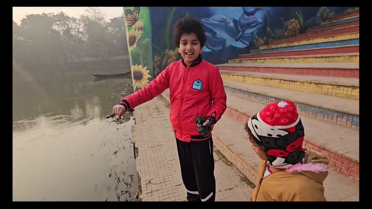 आज हम मछलियों को खाना खिलाने गए 🐟बच्चों को बहुत मज़ा आया 😍पूरा वीडियो देखो 💙