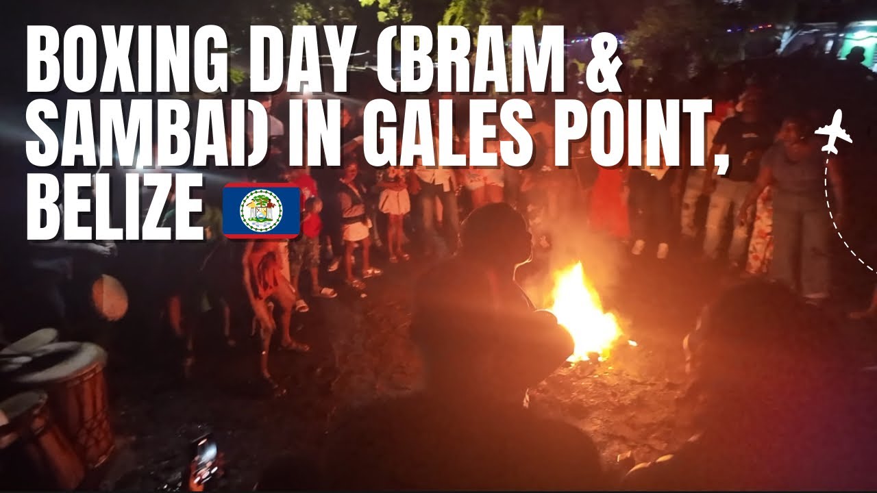 🇧🇿Bram & Sambai in Gales Point Manatee Village, Belize on Boxing Day 🪘Travelwithzoe vlog 🩵