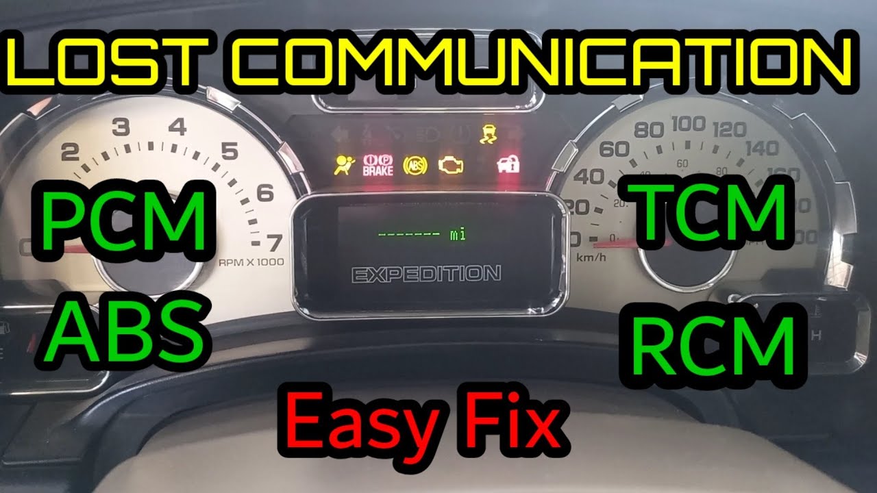 FORD EXPEDITION//LOST COM WITH PCM ABS TCM RCM/ANTI -THEFT IS BLINKING