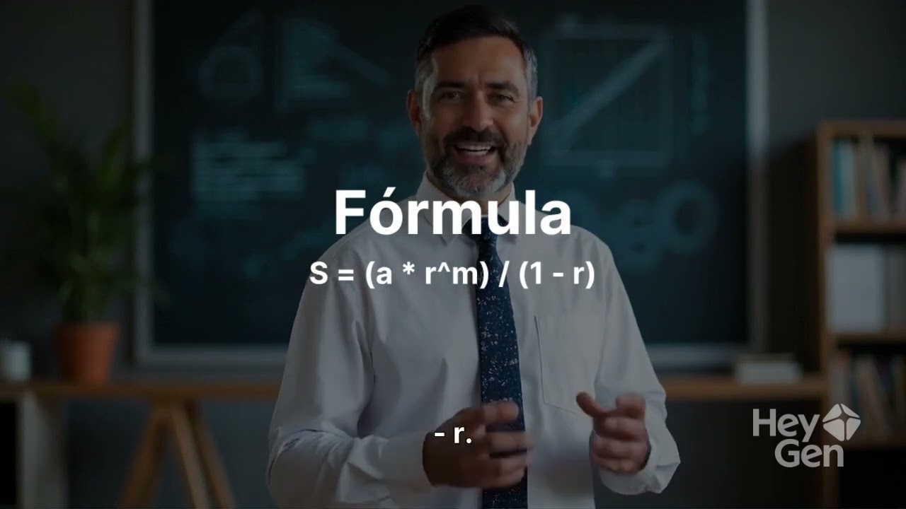 Una breve introducción a las Series Geométricas y Telescópicas. Video hecho con IA mediante HeyGen.