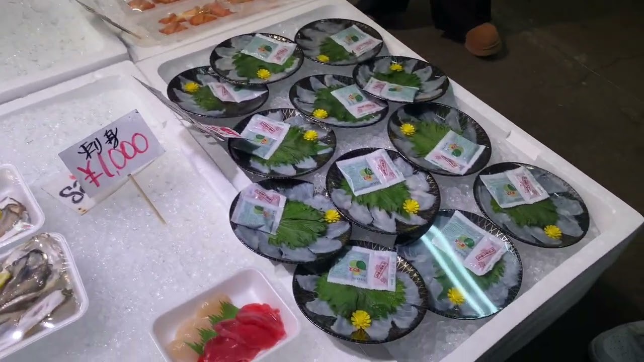 🇯🇵เดินเที่ยวหาของกินที่ี่ตลาดปลา Kizu โอซาก้า🇯🇵