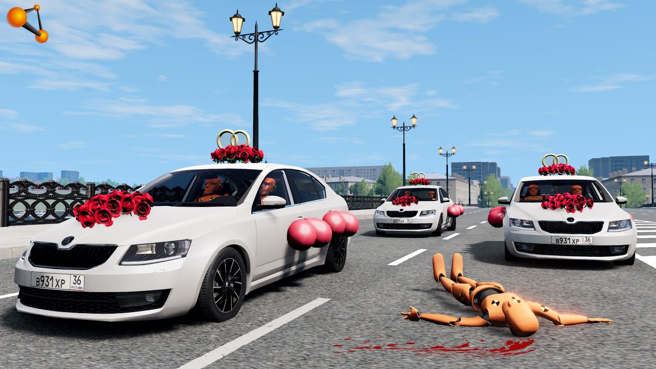 КРОВАВАЯ СВАДЬБА! КОРТЕЖ НЕ ДОЕХАЛ ДО ЗАГСА | BeamNG.drive