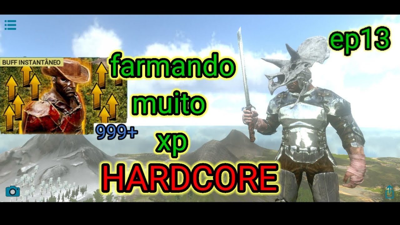 série hardcore!!! Farmando muito XP no ark mobile Android IOS #ark #series #android