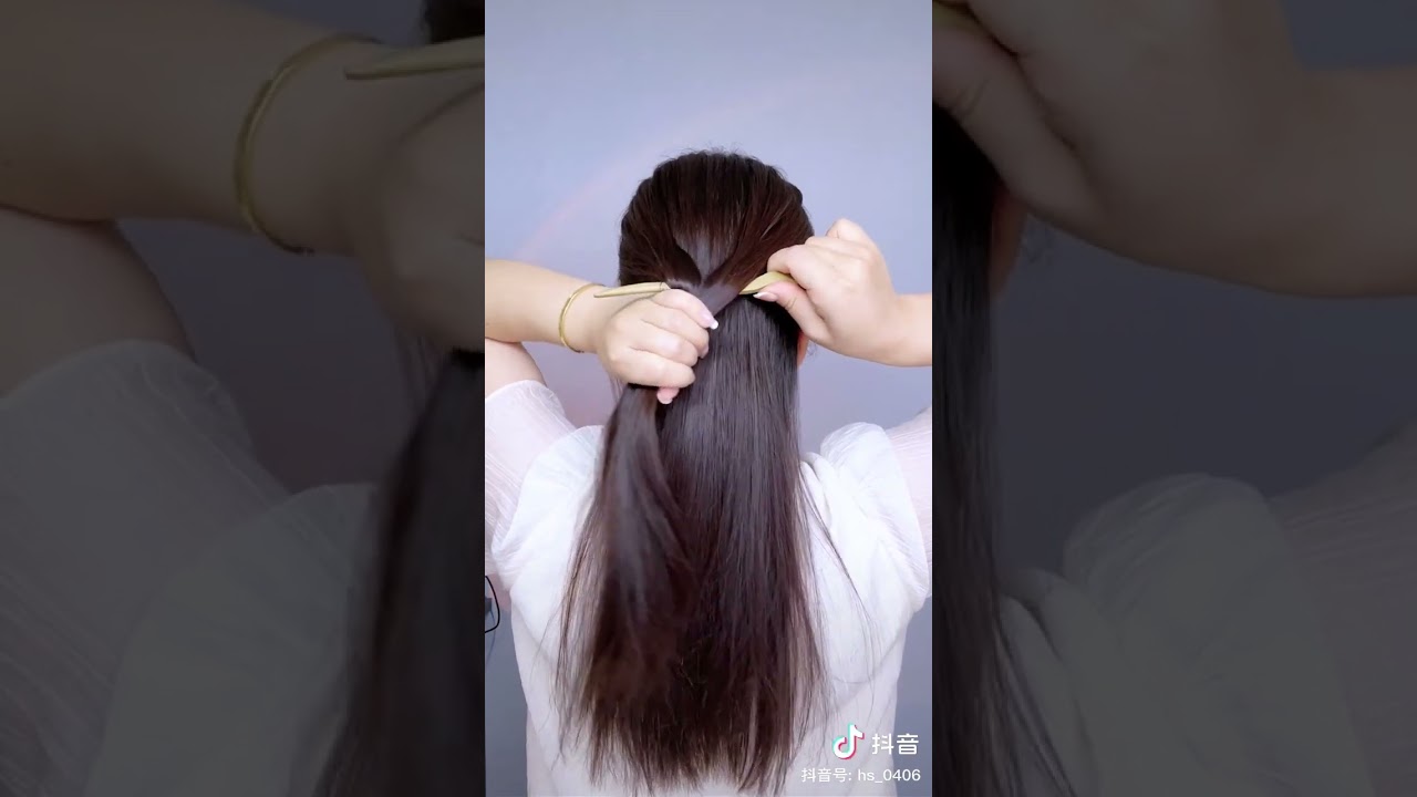 髮簪盤髮教學