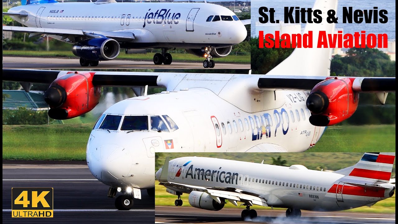 Int'l, Regional Action | Plane Spotting @ St. Kitts, A320, 737, ATR 42-600, Short 360, Cessna 402..