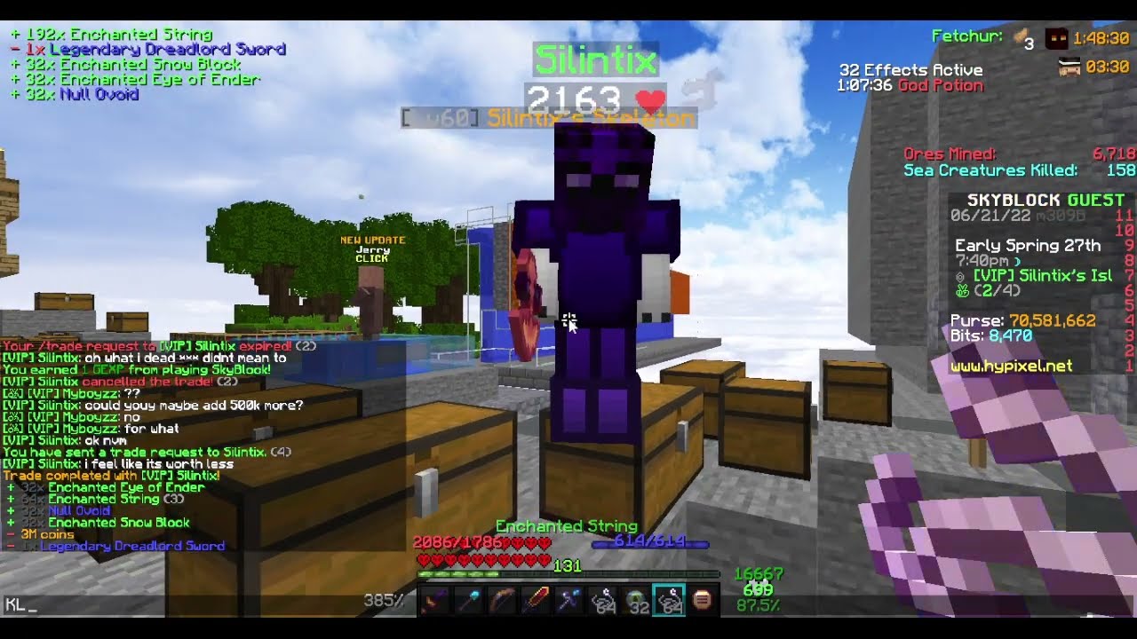 Scammer Gets Scammed [Juju Craft Scam] - (Hypixel Skyblock)