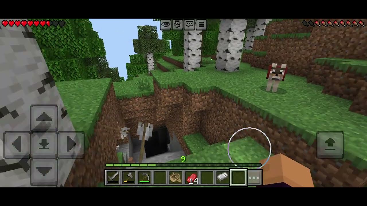 Minecraft (İskeletllerle savaştım)#oyunumadokunma 