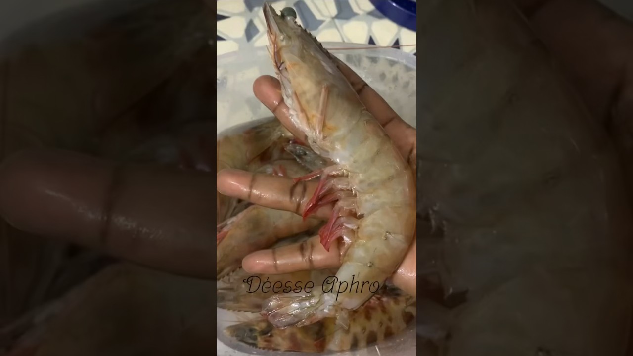 Comment nettoyer les Gambas 🦐 #senegal #africa #cuisinerapide #gambas