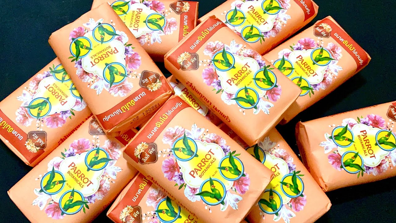 ASMR SOAP HAUL -🍑Unboxing Parrot Bar Lily Peach🍑Opening Sound Tapping Wrap Sound | ASMR Relax Soap