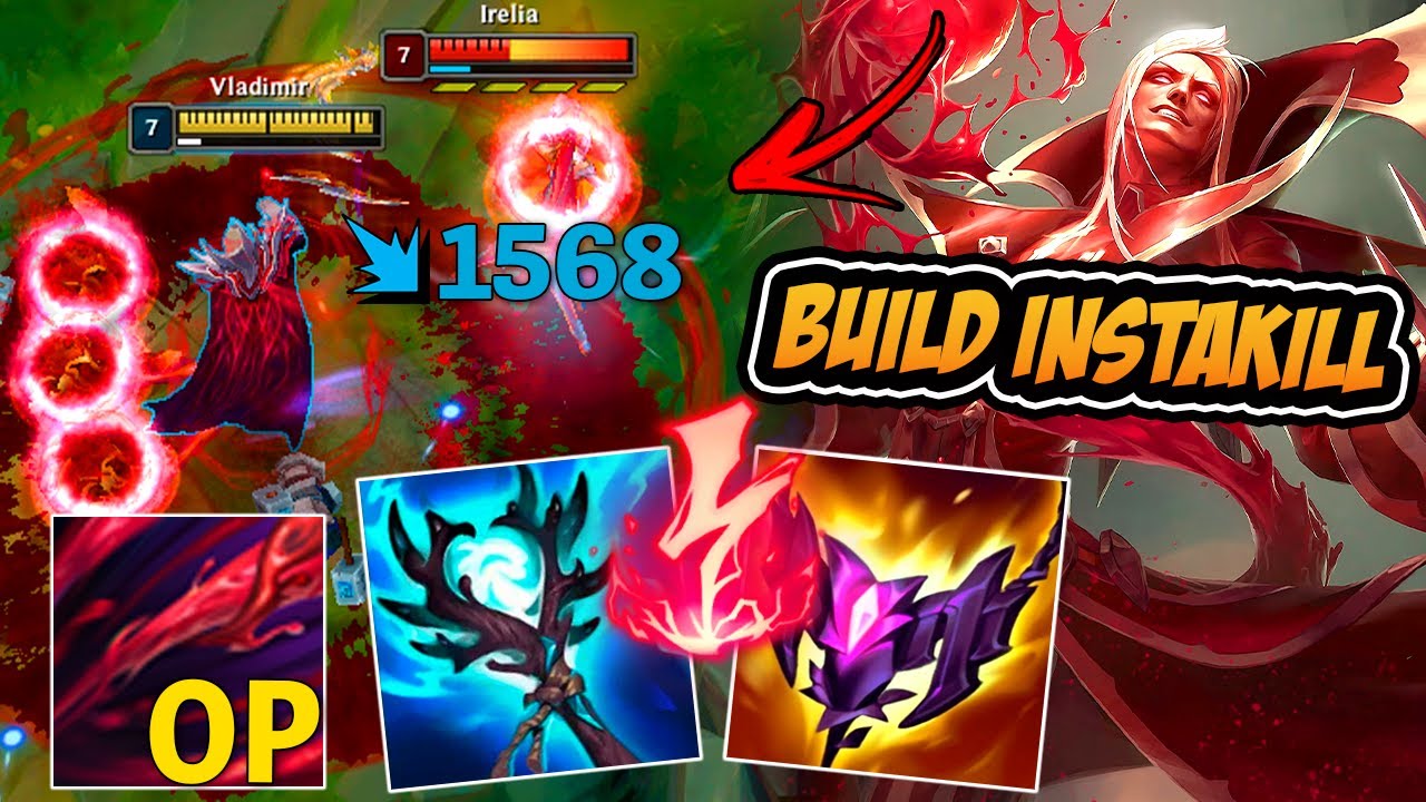 SUPER BUILD DE INSTAKILL DO VLADIMIR É MUITO QUEBRADA !! - LEAGUE OF LEGENDS