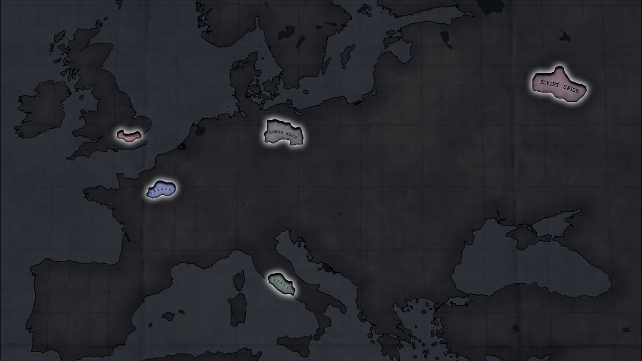No Man's Land Only Majors Battle Royale (Eurasia)  - Hoi4 Timelapse