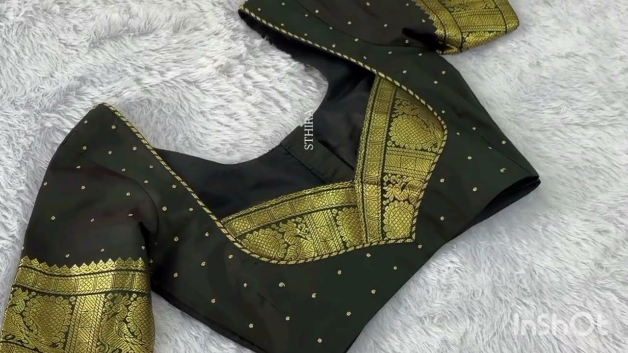 Beautiful black blouse neck design #treanding blouseneckdesign  #blousefashion