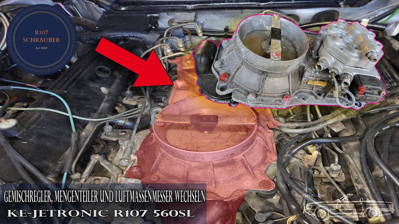 Mercedes Benz KE-Jetronic - Gemischregler, Luftmassenmesser und Mengenteiler wechseln #R107 #W126