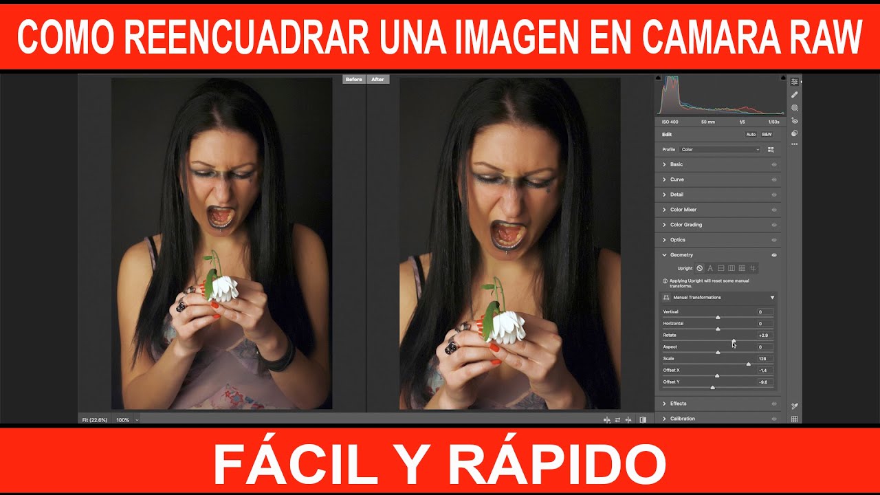 REENCUADRE DE IMAGEN en CAMARA RAW | Adobe Photoshop