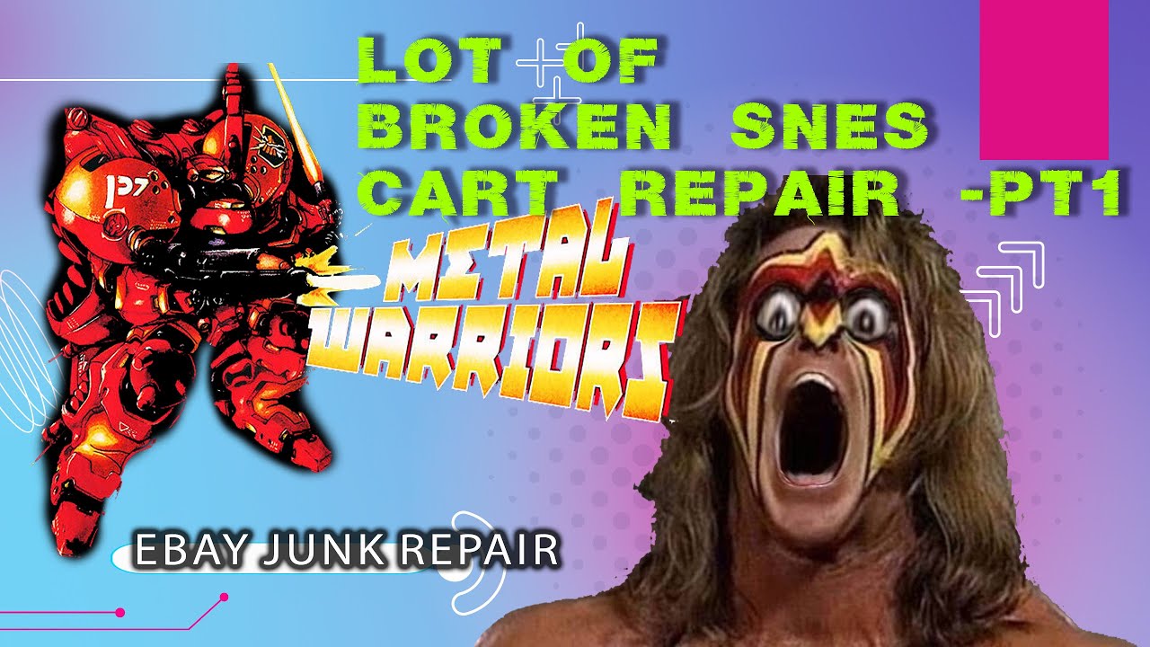Metal Warriors eBay Junk Cart Repair SNES MEGA LOT 1 of X
