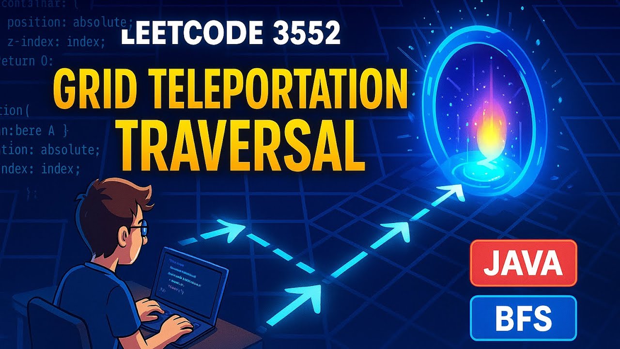 Leetcode 3552. Grid Teleportation Traversal | Weekly Contest 450 | Java Solution || BFS