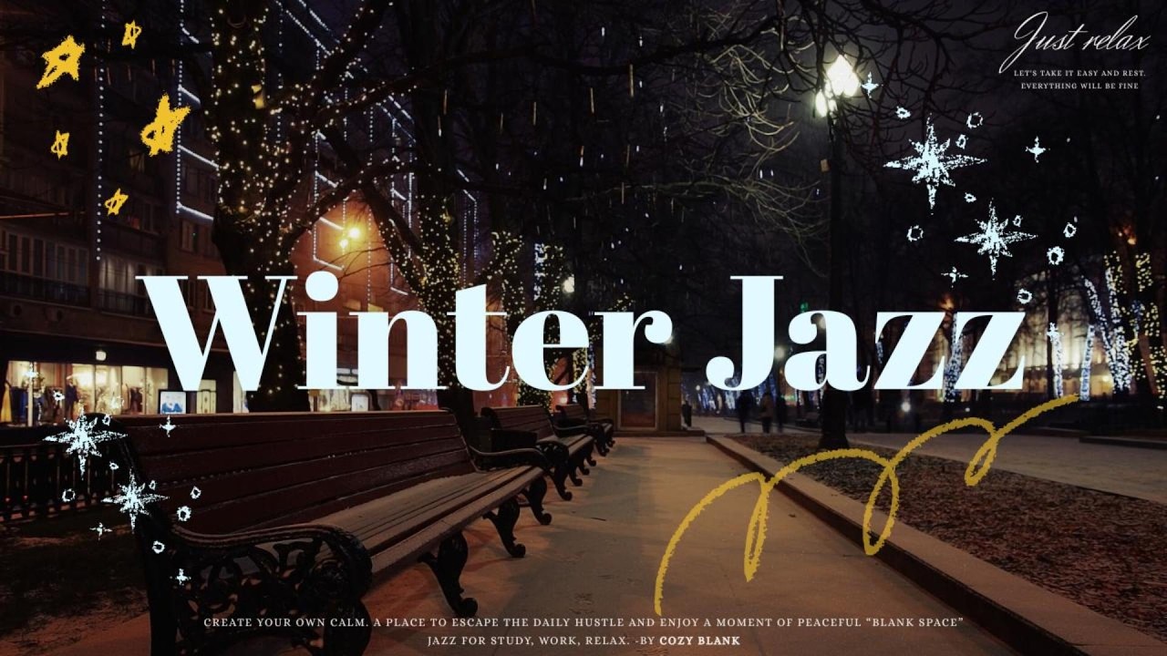 Winter Night Jazz ❄️ Sparkling City Lights for Relaxation | 冬の夜の静寂。煌めく街路樹と聴くリラックスピアノジャズBGM
