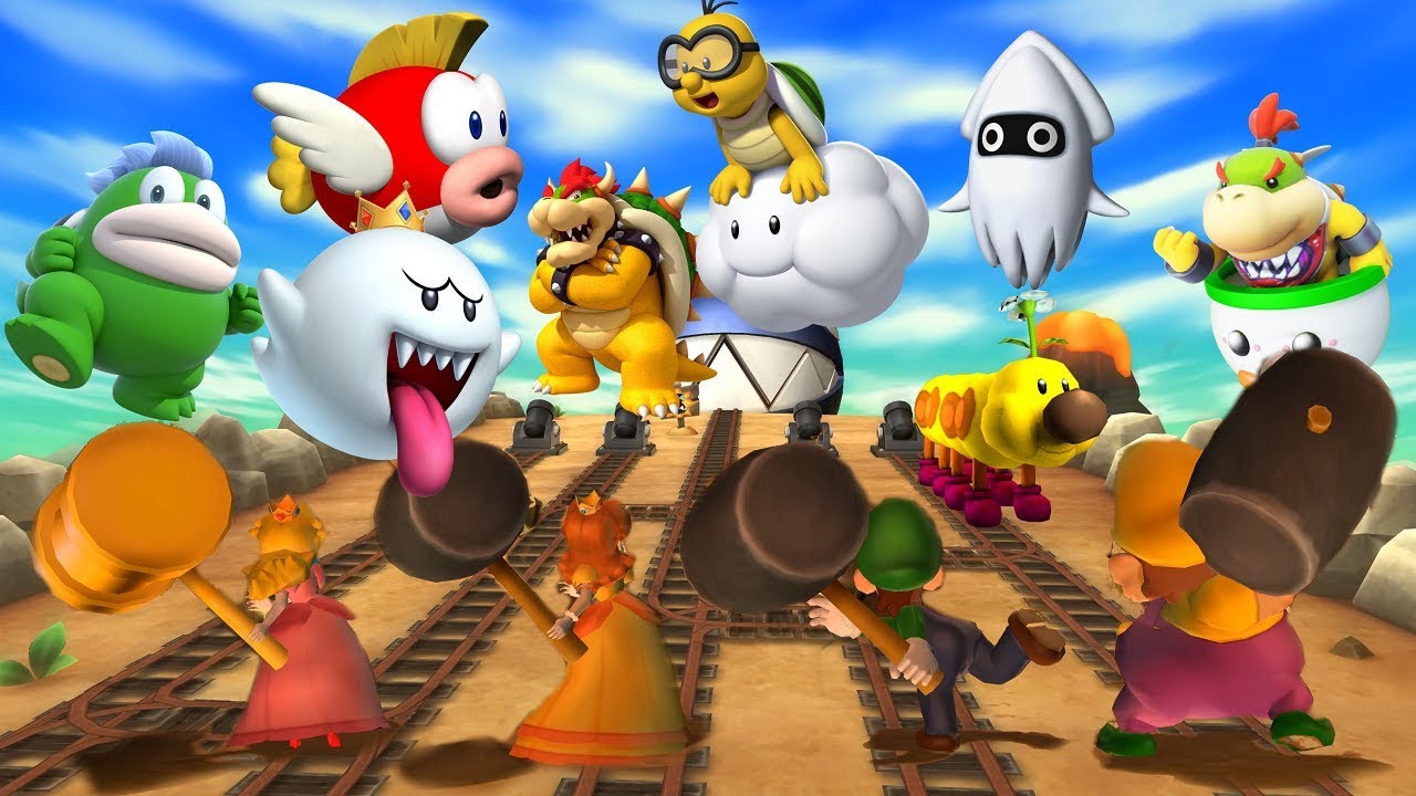 Mario Party 9 Master Boss Rush - All Boss Battle - Peach vs Daisy vs Wario vs Luigi| Cartoons Mee