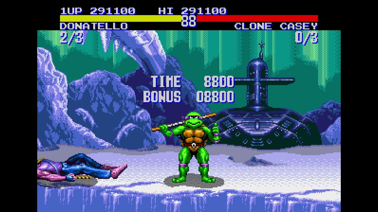 MD T.M.N.T トーナメントファイターズ（LEVEL:8）クリア ドナテロ編
