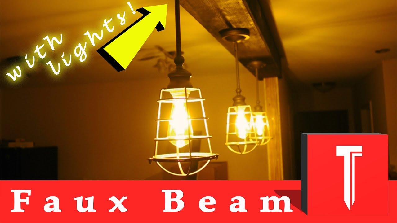 How to Make EXPOSED CEILING BEAMS  **faux wood beam**