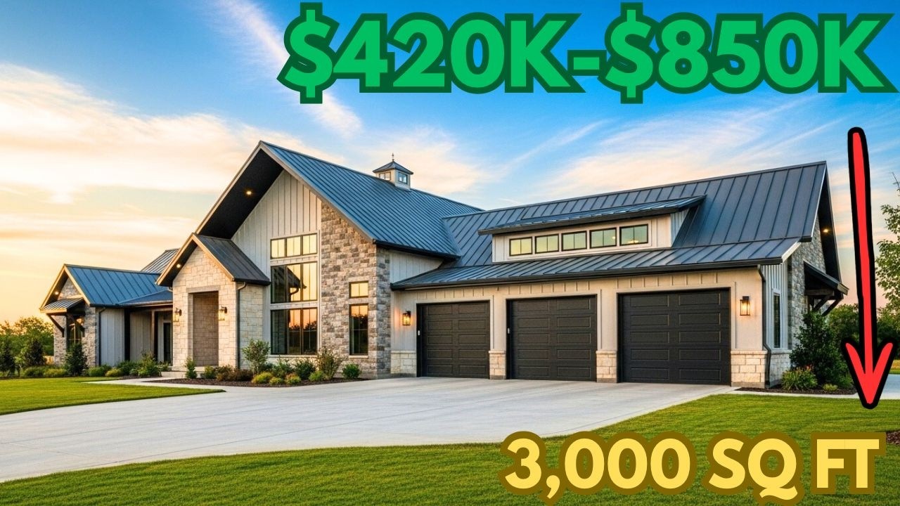 Save $270K! Build a 3,000 Sq Ft Luxury Barndominium in 2026 - Full Breakdown (4-Car Garage Included)