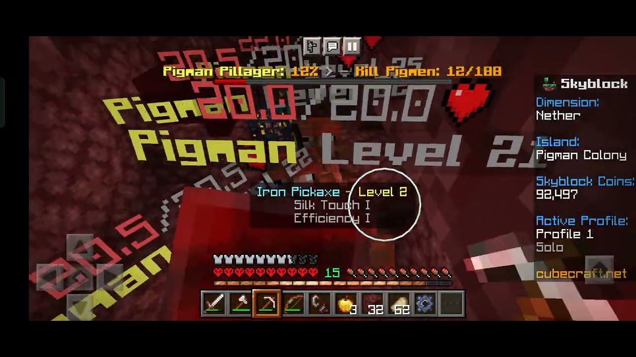 Unlock Nether And Explore Pigman City || Minecraft Cubecraft Skyblock #5