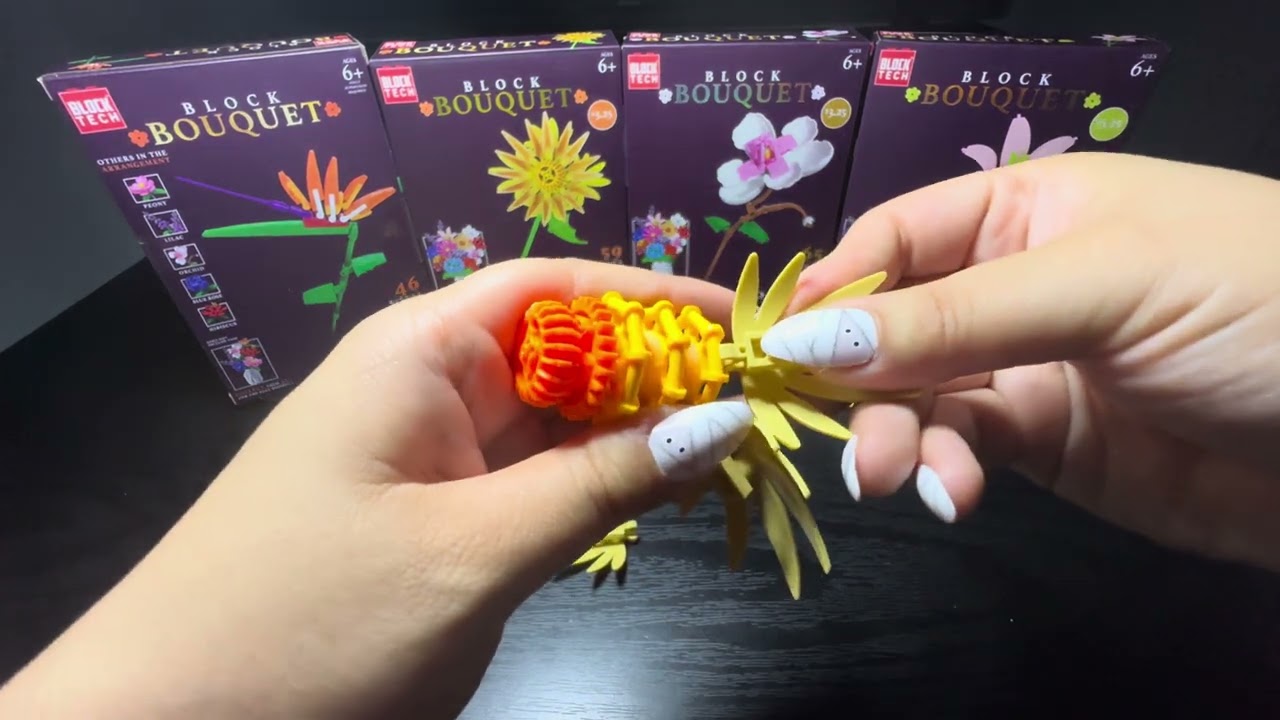 ASMR Bouquet 💐 series part 4 Dahlia block build