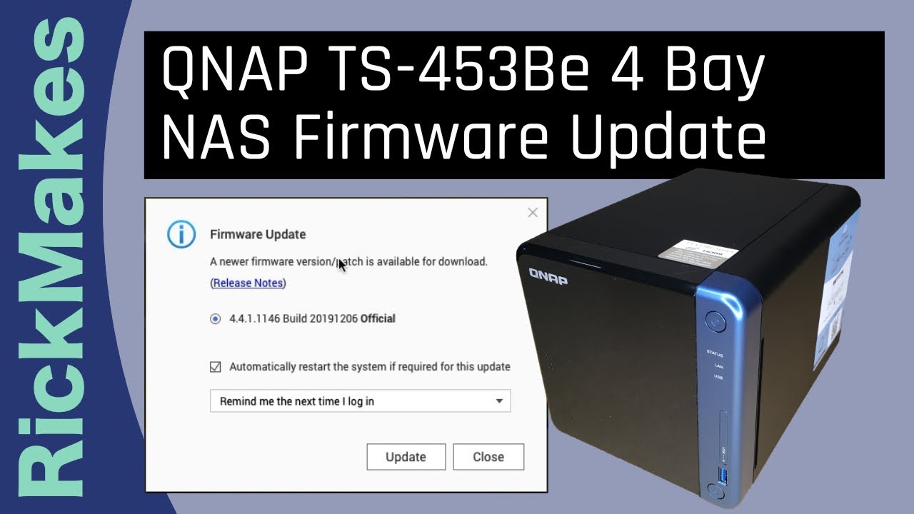 QNAP TS-453Be 4 Bay NAS Firmware Update