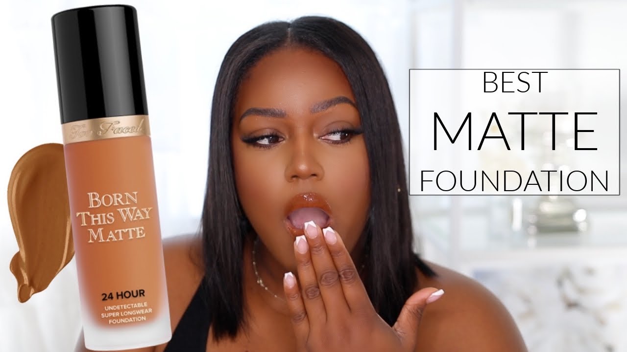 BEST MATTE FOUNDATION? TOO FACED BORN THIS WAY MATTE FOUNDATION! REVIEW | DARK SKIN