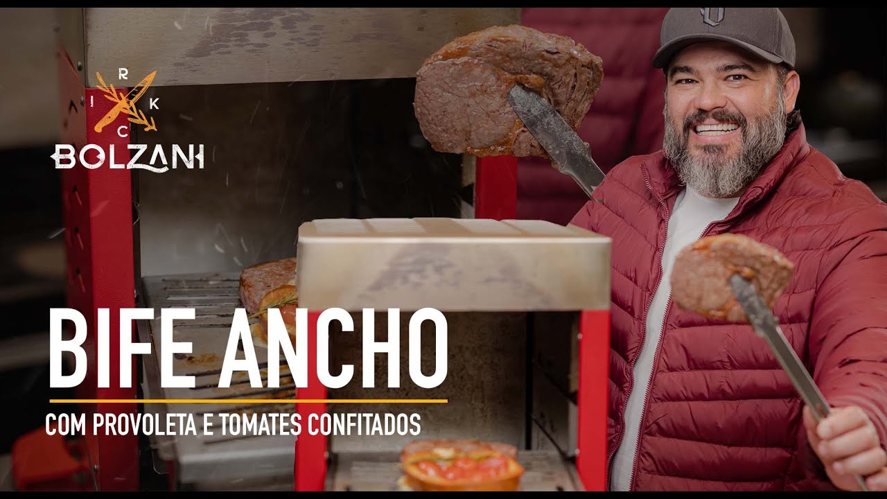 Bife Ancho com Provoleta e Tomates Confitados