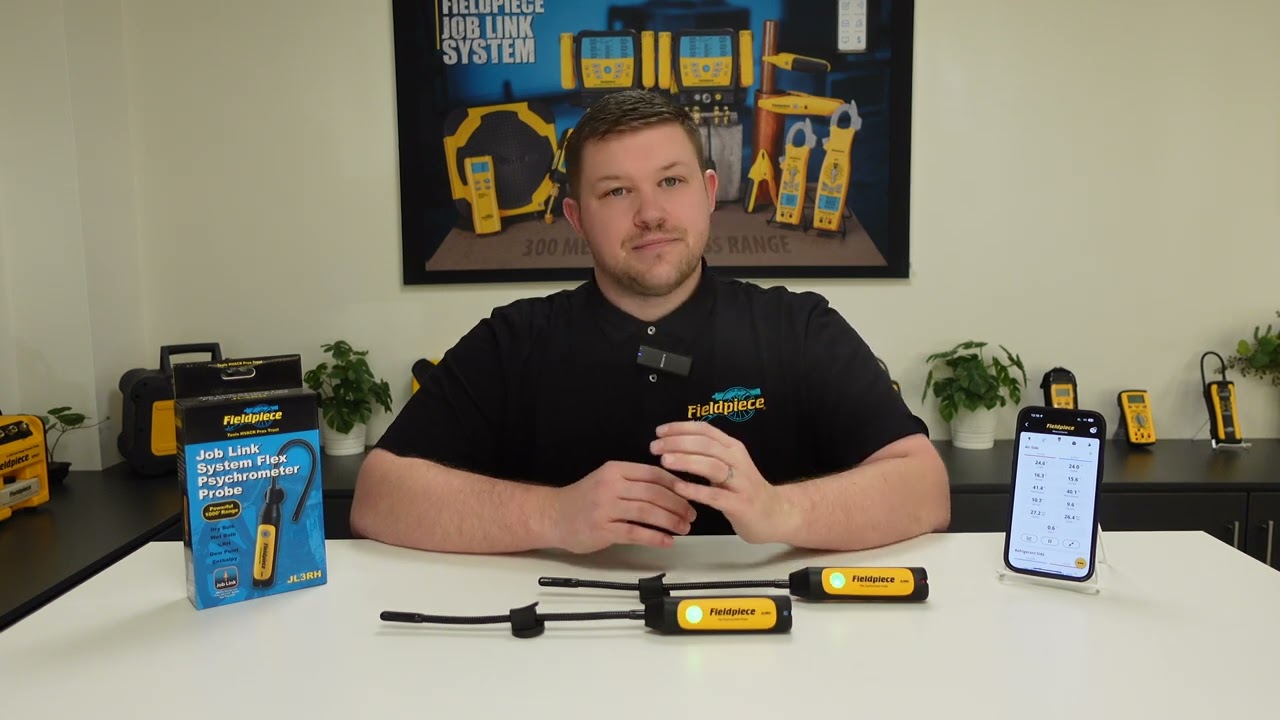 Fieldpiece JL3RH Job Link® System Flex Psychrometer Probes: Multiple measurements