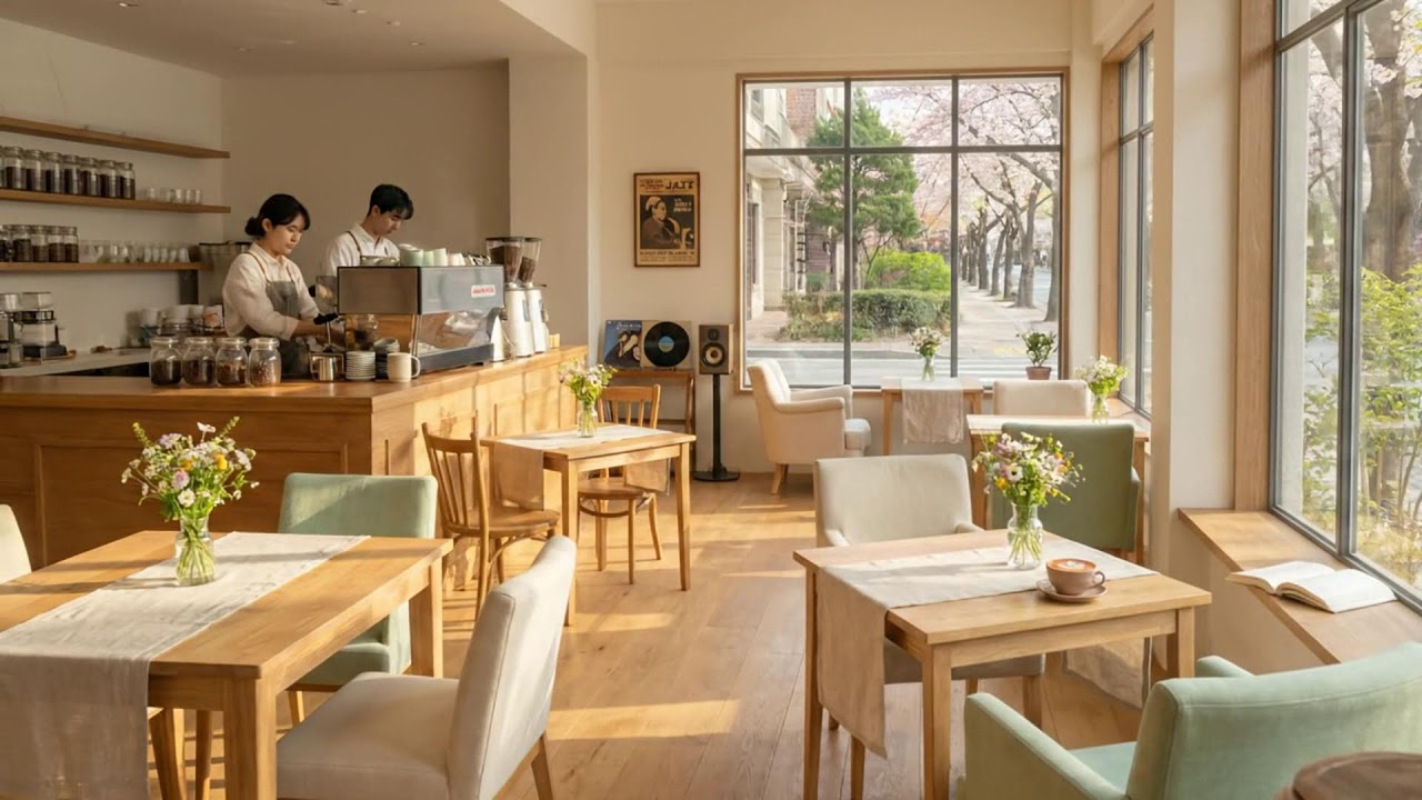 朝のラテハーモニー ☕🌸 リラックスしたジャズ