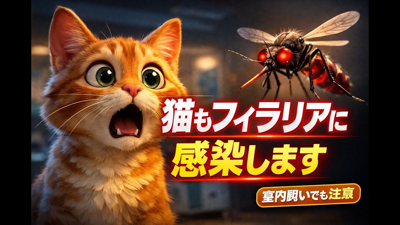 猫も感染するって知ってましたか？フィラリアの真実