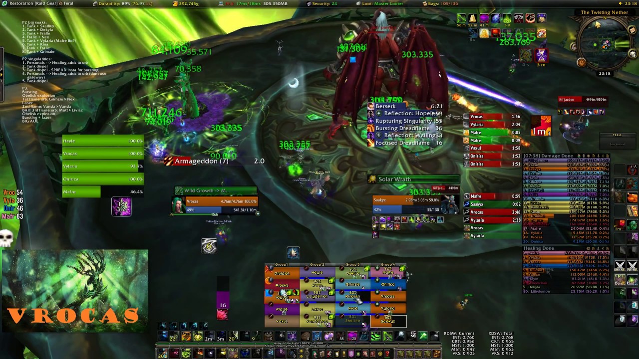 [Security] Kil'jaeden Mythic Kill - BrokeBack Resto Druid POV