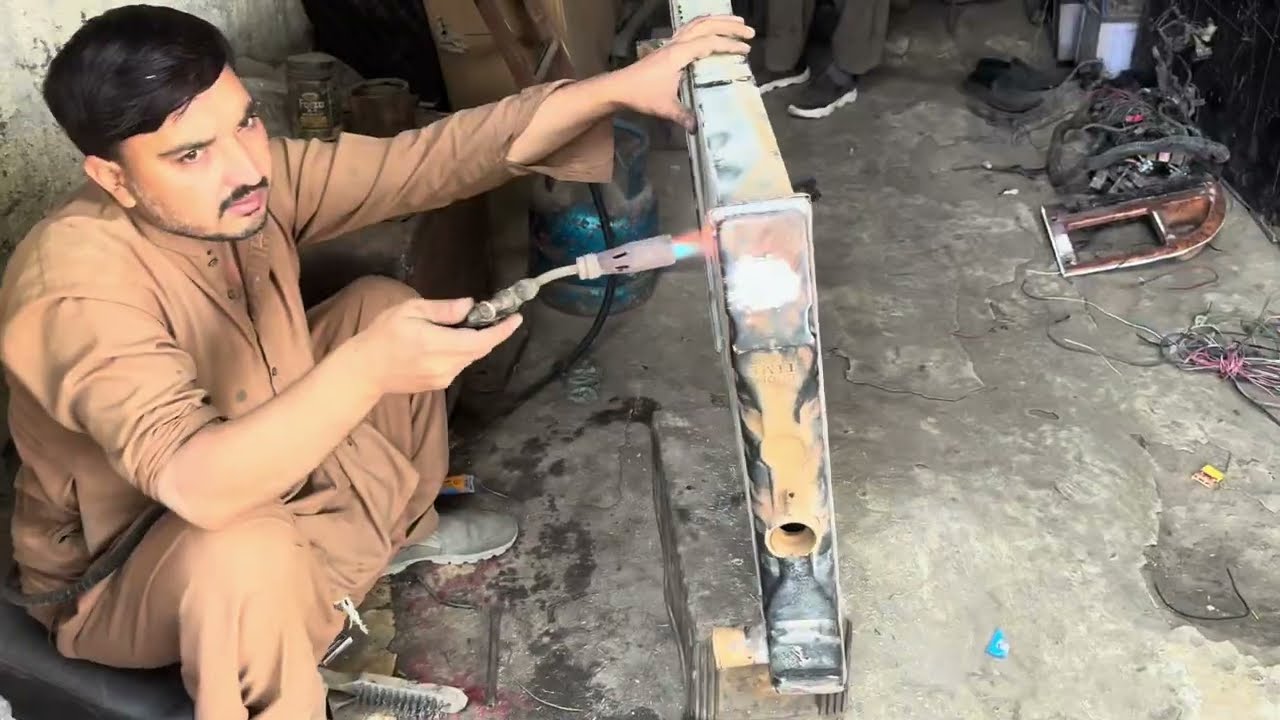 How to Properly Clean a Truck Radiator | Opening the Bottom Tank for Deep Cleaning.